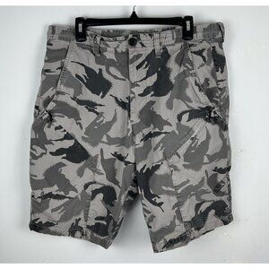 Armani Exchange Grey Cotton  Camo Cargo Shorts Size 33 (36) Y2K Punk  Grunge Ax